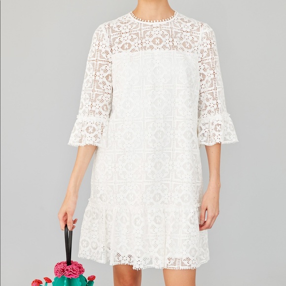 Kate spade lace flounce shift dress Clearance